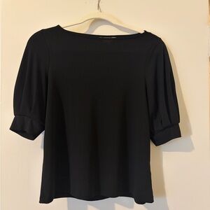 H&M Women’s XS Black Puff Short Sleeve Women's Work Top